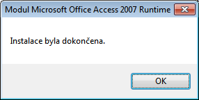 Instalace Microsoft Access 2007 Runtime 1.