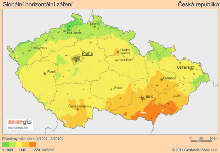 Urči na mapě ČR, kde by bylo vhodné