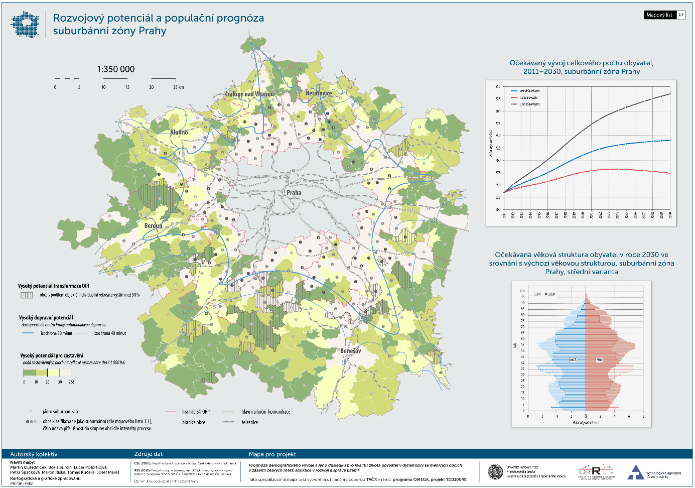 Obrázek 11: Vymezení Pražského metropolitního regionu pro projekt Omega Zdroj: www.atlasobyvatelstva.