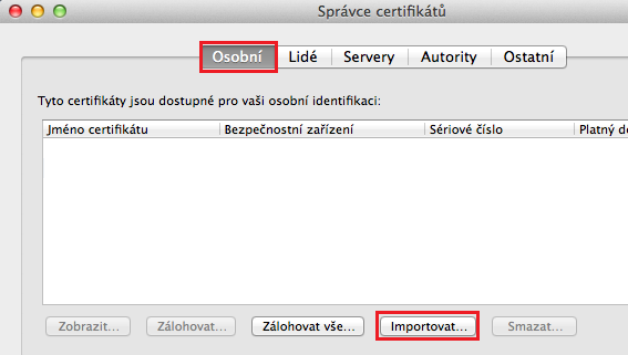 Je to ten certifikát, který byl vytvořen importem v programu PostSignumToolPlus, po té, co jste byli na pobočce České