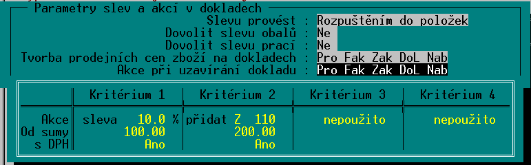 Zobrazované údaje jsou zobrazeny zeleně, jejich zobrazení, nebo skrytí se přepíná mezerníkem. Současně je možné nastavit počet znaků zobrazovaného údaje.