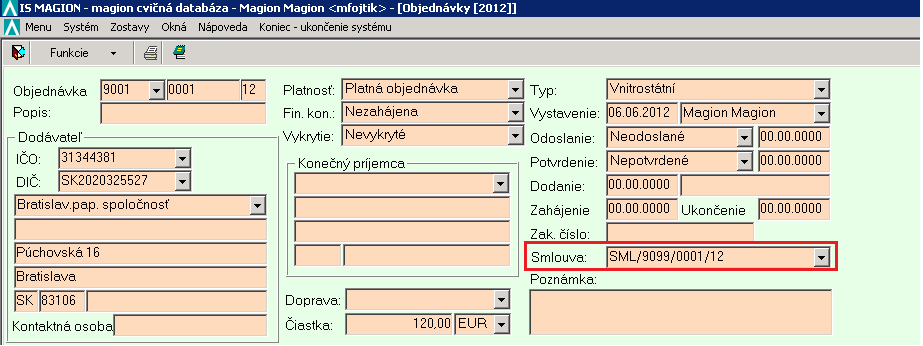 Kontrola a sledování limitů CPV v úloze Objednávky Funkcionalita pro sledování a kontrolu limitů CPV v úloze Objednávky zajišťuje kontrolu částek jednotlivých položek vytvářených objednávek na