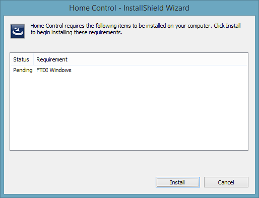 Home Control Postup instalace software Home Control - spusťte instalační program Home Control setup 1.0.0.31.