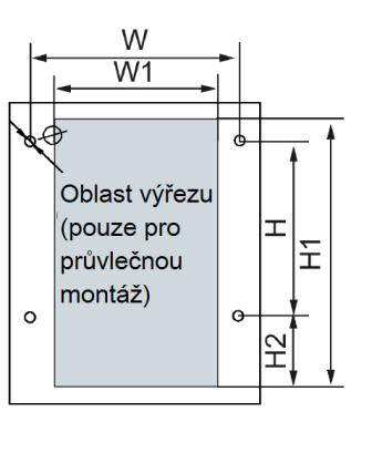Vrtací vzory (Jednotky: mm) W H W1 H1 H2 Ø Šroub Utahovací moment * Pouze pro průvlečnou montáž. FSA 79 140 - - - 4.6 4 M4 1.8 Nm ± 10% FSB 127 135 - - - 4.6 4 M4 1.8 Nm ± 10% FSB* 125 108 118 172 45.