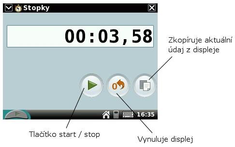 Schéma Postup 1. Zapneme LabQuest a v dolní nástrojové liště klikneme na ikonu domeček. 2. V zobrazené nabídce zvolíme Stopky. 3.