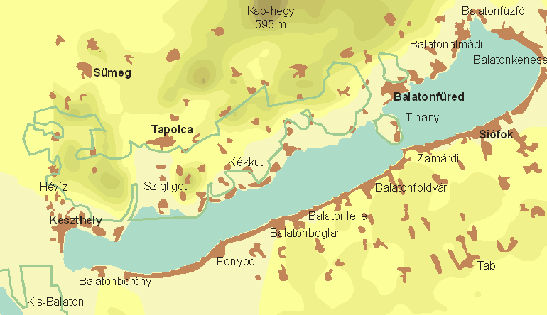 BALATON mapa