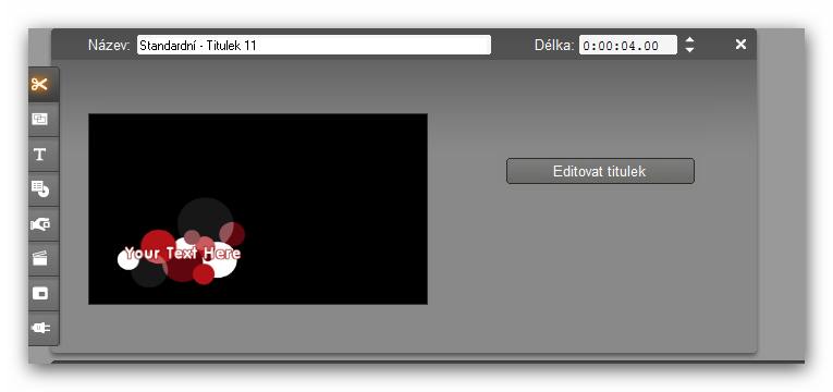 12. Pokud chci jednotlivé titulky editovat, dvakrát na něj kliknu v časové ose titulek se mi otevře do okna a pokud ho chci upravit podle vlastního uvážení, kliknu na tlačítko Editovat titulek 13.