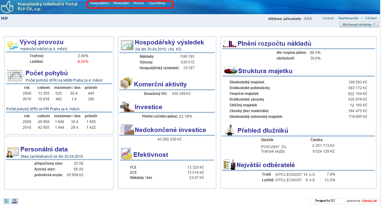 2 Přístup na portál Aplikace se spouští z prostředí intranetu po zadání adresy: http://info.ans.cz.