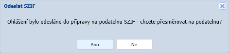 Obrázek 53: Přesun zákresu do jiného ohlášení 10.7 Odeslání ohlášení na Portál farmáře SZIF Postup: 1.