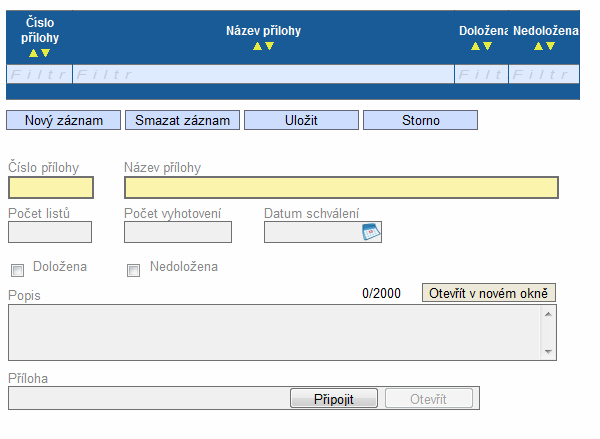 Přílohy vyplnit