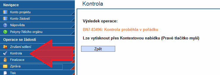 Kontrola a finalizace MZ Po vyplnění všech údajů zmáčknout tlačítko Kontrola Finalizace po zmáčknutí se údaje automaticky přenesou do