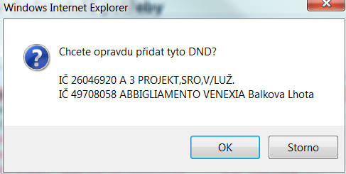 Vloţ DND funkce, která umožní dodavatele zkopírovat z paměti a přidat zobrazené potřebě. Seznam navržených dodavatelů, uložených v paměti, lze zobrazit rozbalením položky pomocí šipky.