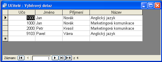 Dotaz přes více