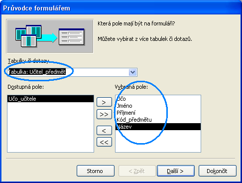 Složitější formulář