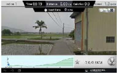 Během cvičení může uživatel pomocí tlačítek mapě / pohledem ze satelitu / pohledem z ulice.