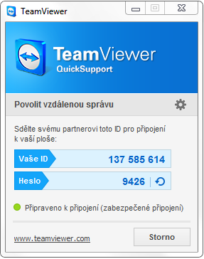 UTB ve Zlíně, Fakulta aplikované informatiky, 2013 48 Obrázek 15 Okno aplikace QuickSupport programu TeamViewer Naopak u verze Portable, která se také neinstaluje, lze nalézt veškeré možnosti