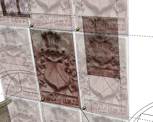 6 Digitální model hradu Seeberg jektované textury.