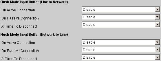 GNOME485 Výchozí hodnota: 100001 F l u s h M o d e B u f f e r (Vyrovnávací paměť) Parametry vyrovnávací paměti je možné nastavit zvlášť pro vstupní (Line to Network z RS485 na Ethernet) a výstupní