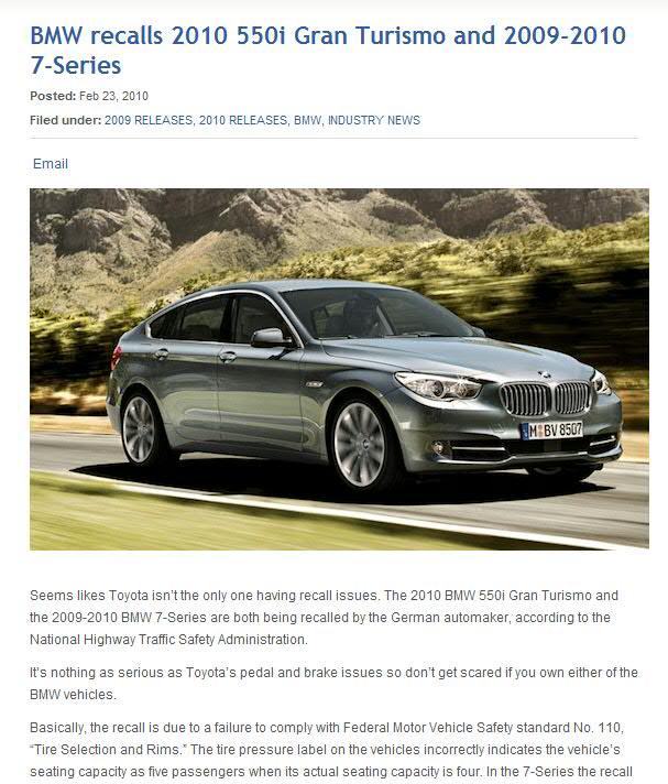 Massive recall of vehicles often makes the headlines http://www.