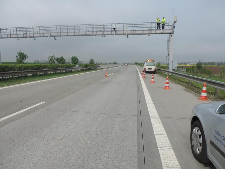 Obr. 34 Pohled na první měřený úsek [4] Obr.