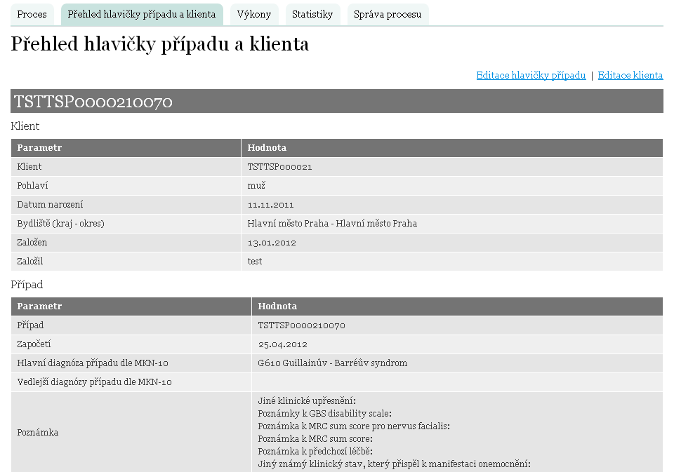 V. Obecné funkce systému Záložky Systém prakticky ve všech fázích nabízí následující obecné funkce (odkazy): pět záložek Domů, Uživatelé, Případy, Klienti, Helpdesk (viz KAP.