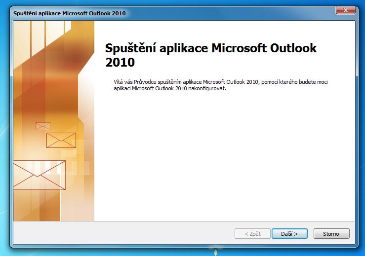 Připojení MS Outlook 2010 PC JE v celouniverzitní AD Je-li počítač zapojen do