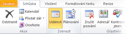 Příkazy, když je potřebujete Namísto snahy o trvalé zobrazení všech dostupných příkazů zobrazuje aplikace Outlook 2010 pouze příkazy, které potřebujete s ohledem na právě prováděné akce.