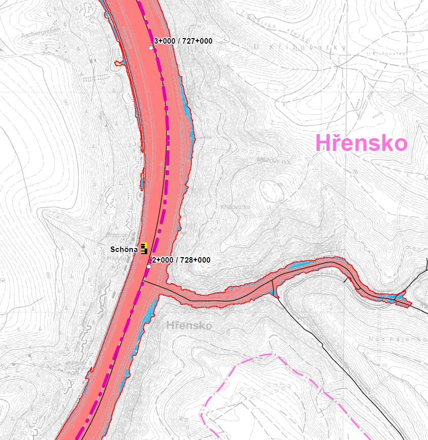 Gefahrenzonenkarten Hřensko Schmilka Mapy povodňového ohrožení Hřensko Schmilka Basis der tschechischen