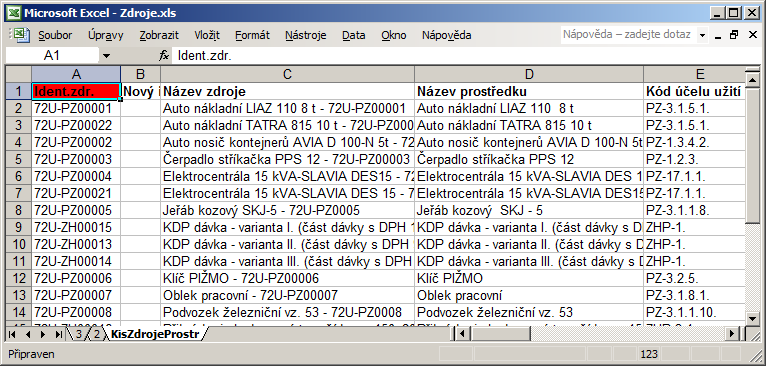 B.1.6 Příprava zdrojů věcných prostředků pro současné uživatele 1. Ve složce, ve které je uložen program KISKAN, vytvořte složku s názvem Přenosy. 2.