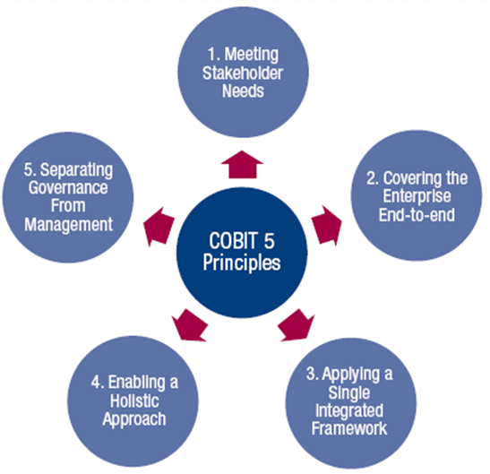 Obrázek 6 - Pět principů metodiky COBIT 5 (převzato z publikace COBIT 5 [2]) 3.2.1 Uspokojování potřeb Stakeholderů Základním posláním podniku je uspokojování potřeb všech svých Stakeholderů 1.