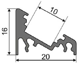 RE těsnící profil, ALU-sada koncovek (12ks) 7R 1354 Set výklopka KRABY drop down 164mm 8T 2224 + 8T 2212 + 8T 2213 Sada koncovek - 4x universální koncovka - 2x vnitřní roh 90st.