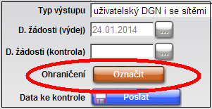 Je přesměrován do mapového klienta záložky Mapa. V mapovém klientovi pomocí okna Kreslení zájmových území zakreslí polygonem rozsah požadovaného území.