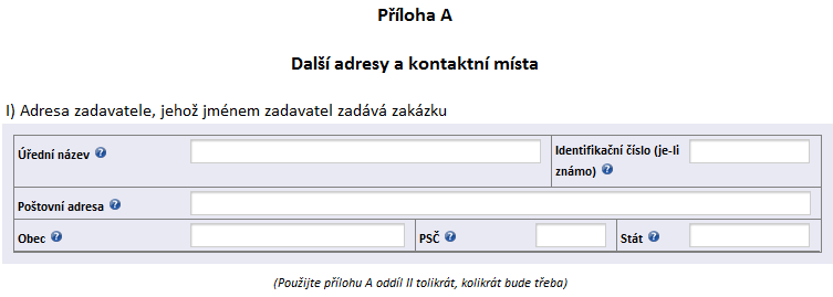 PSČ Zadavatel uvede poštovní směrovací číslo obce (text, 6 znaků z toho 5 číslic a 1 mezera), např. PSČ Kladna 1 je 272 01. V případě PSČ u zahraničního subjektu se uvede prvních 10 textových znaků.