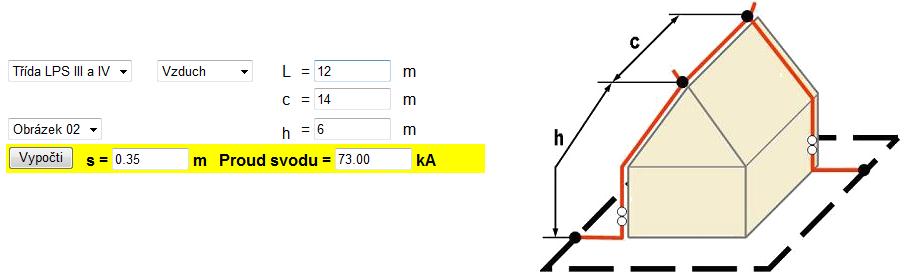 Svody jsou připojeny na kovový okap střechy (viz obr J1). Na střeše budou typizované příchytky co jeden metr (viz obr. J2). Vedení je na hřebeni doplněné jedním tyčovým jímačem.