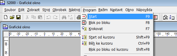 Simulace F 8 start simulace po větách (blok po