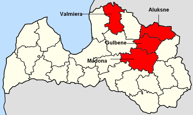 Případové studie Lotyšsko Region Madona je s rozlohou 3 349 km 2 druhým největším regionem v Lotyšsku, a je osídlen 41 662 obyvateli. 37% území je zemědělsky vyuţíváno.