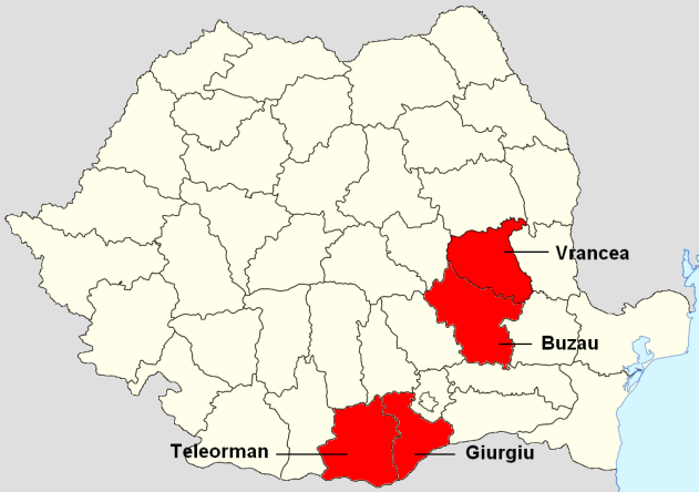 Případové studie Rumunsko Kraj Vrancea se nachází severně od kraje Buzau a rozkládá se na 4 857 km 2.