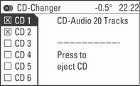 CD přehrávač 107 Dopravní hlášení: v režimu CD V průběhu přehrávání CD mohou být přijímány dopravní hlášení. Dopravní program (TP) 3 93.
