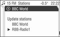 88 Rádio Rádio Používání... 88 Hledání stanice... 88 Seznamy automaticky uložených stanic... 91 Rádiový informační systém (RDS)... 93 Digitální rozhlasové vysílání.