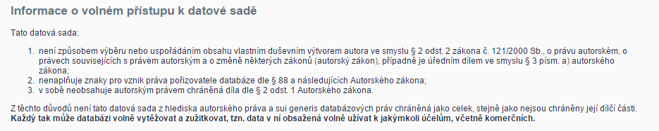 Příklad datové sady Plnění závazných ukazatelů NKÚ (NKOD) Struktura datové sady Sloupec Název Typ Význam 1 Rok datum Rok, ve kterém byl ukazatel sledován 2 Ukazatel číslo Název ukazatele 3 Příjmy