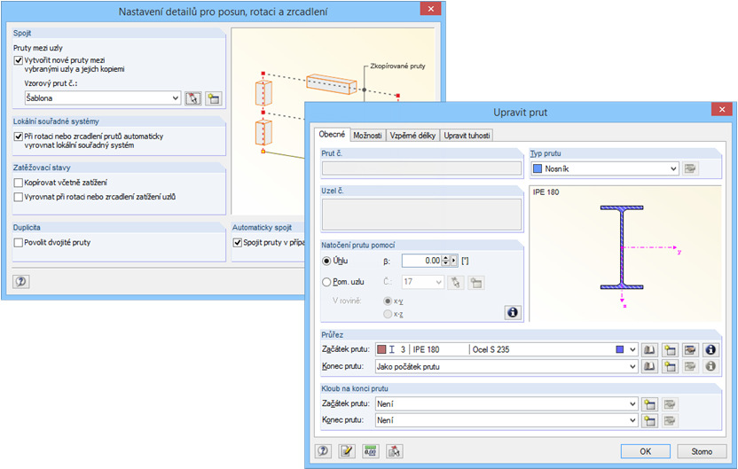 Novinky v hlavních programech Novinky v hlavních programech RFEM a RSTAB Zapracování vykreslení zatížení v dialogu zatížení na prut (pro RFEM platí tato funkce i pro zatížení na linii) Nové jazykové