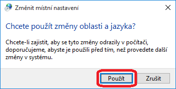 9) Vraťte se zpět na okno Oblast, přepněte se na záložku Správa a