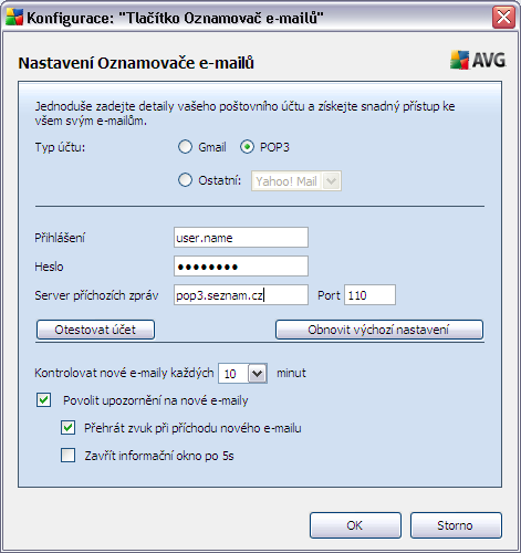 Informace o hrozbách - zobrazí stránku na webu AVG, kde najdete důležitá data týkající se aktuálních hrozeb, doporučení pro odstraňování virů, informace o aktualizacích AVG, přístup do Virové