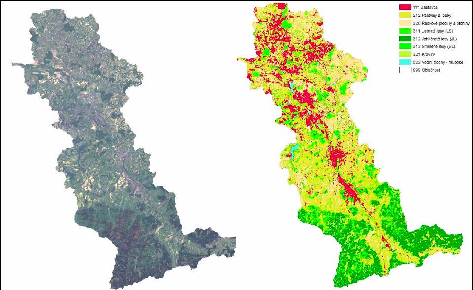 hydrologické modelování land cover: klasifikace