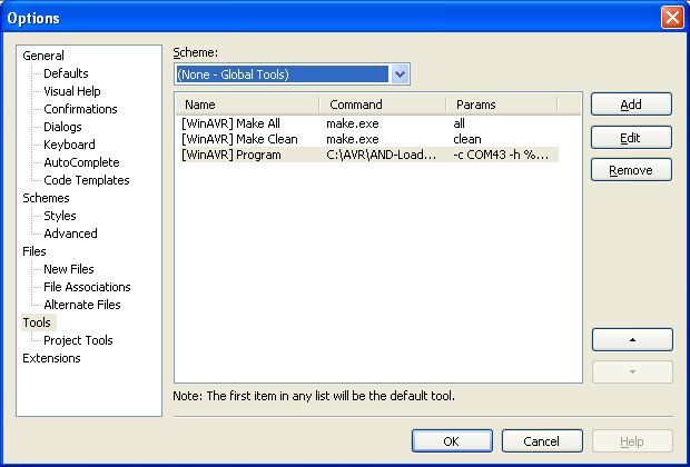 Vzájemná spolupráce kitu EvB 5.1 a prostředí WinAVR Stáhněte si poslední verzi programu AND Load v3.
