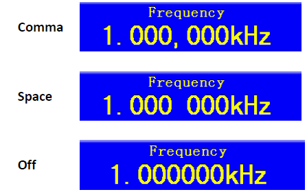 Nastavení funkce Utility Stiskněte tlačítko utility a vstupte to menu Utility. Můžete nastavit parametry generátoru jako parametry displeje, rozhraní, výstupu a systému.