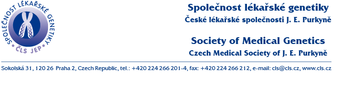 Účinnost k 1. 12. 2014 Doporučený postup č. 3 Genetické laboratorní vyšetření v reprodukční genetice Stav změn: 1.