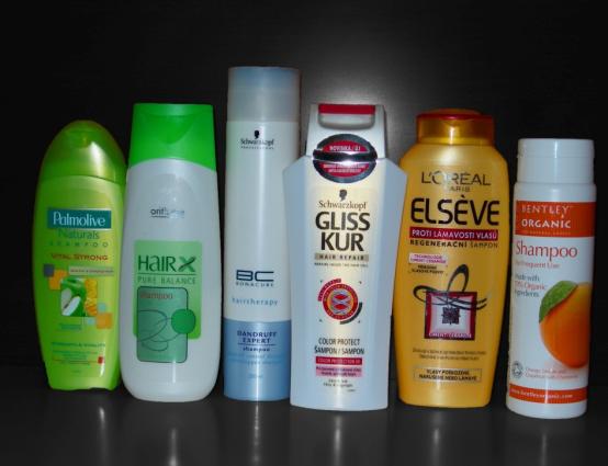 Experimentální část:testované vzorky šampónů Experimentální část K posouzení toxicity jsme vybraly širší spektrum šampónů, v němţ jsou zástupci nejlevnějších i drahých šampónů zakoupených ve
