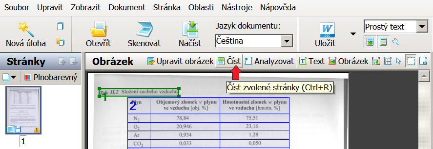 ), fáze OCR odpadá a v dalších fázích je třeba postupovat individuálně dle formátu zdrojového dokumentu. Doporučený postup pro rozpoznání textu pomocí FineReader, verze 11 (dále FR) 1.