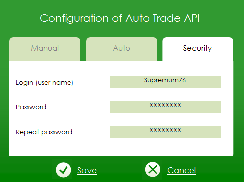 V 1. Nastavení Auto Trade API Nastavení určuje autorizační data a podmínky dat od Faunusu. Nastavení lze zadat na etapu instalace komponent nebo po instalaci.